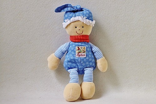 Sigikid stoffpuppe junge blau - stoffpuppe,